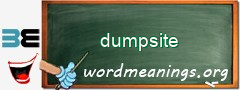 WordMeaning blackboard for dumpsite